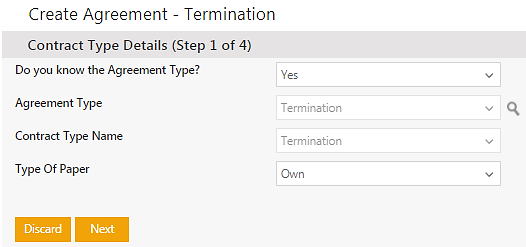 Initiate Termination - Type of Paper