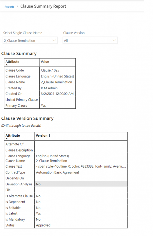 8.1 Clause Summary Report page.PNG
