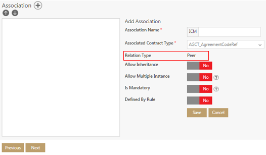 Adding a Peer Association