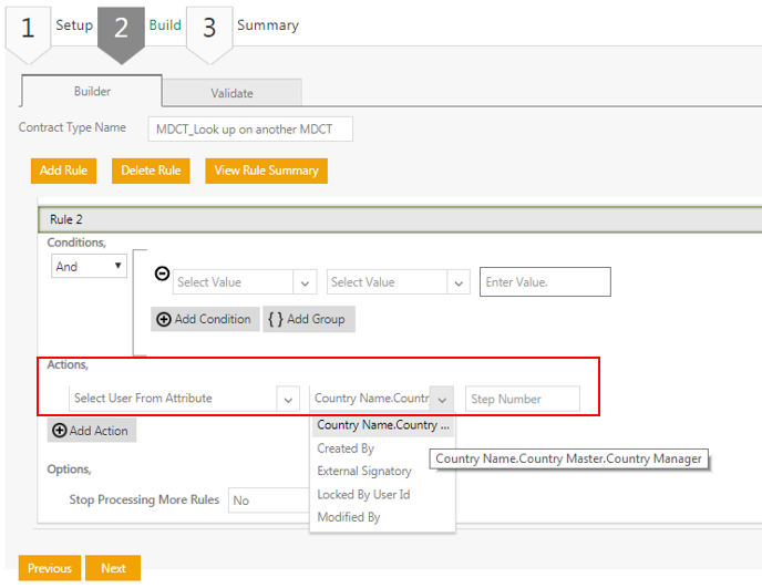 SP7 Masterdata Value Options in Rules Actions