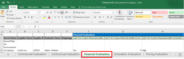 Evaluate Suppliers 43