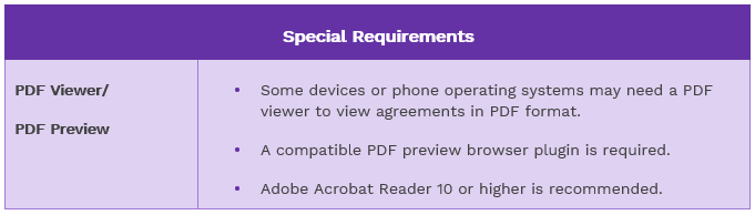 7.15 Technical Requirements - Special Requirements 1